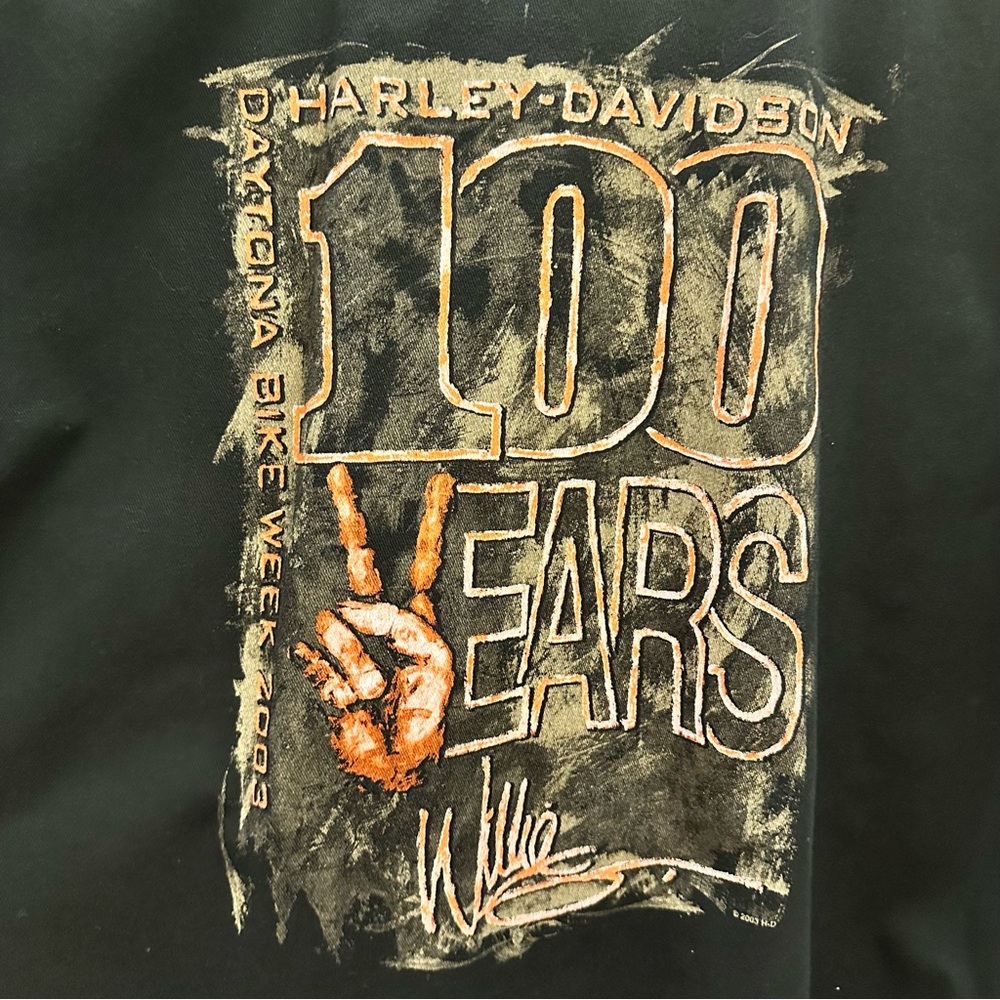 Men’s Harley Davidson Biker Size Large Button Down Daytona Bike Week 2003